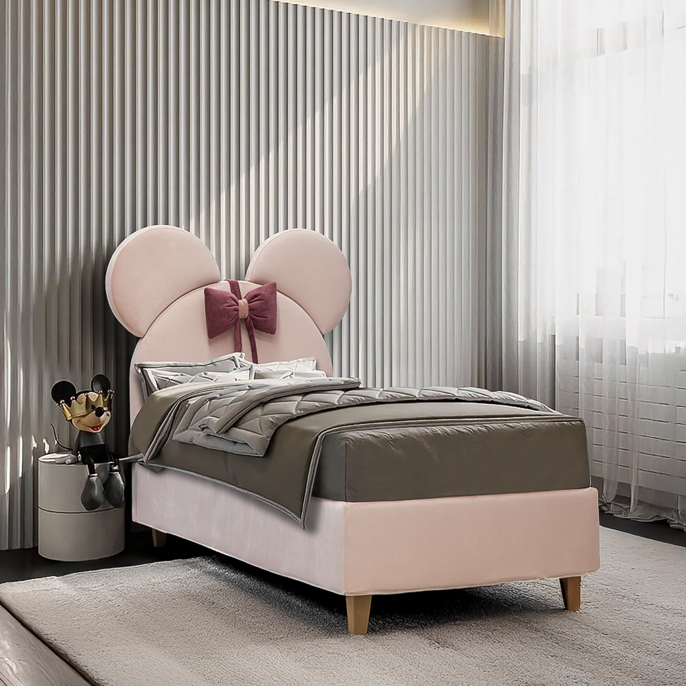 Παιδικό Κρεβάτι Ντυμένο Crazy Mouse (90x200εκ.)