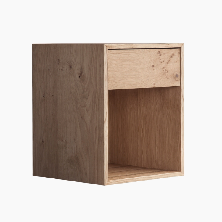 Cube Κομοδίνο Χρώμα Φυσικό (40x40x50 εκ.)