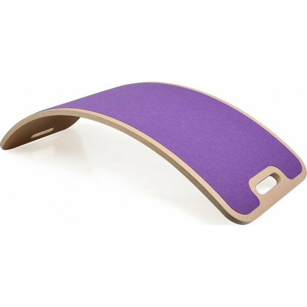 Curve Lab Perfect Arc Felt Ξύλινη σανίδα ισορροπίας με ύφασμα από τσόχα Μωβ 88x33cm