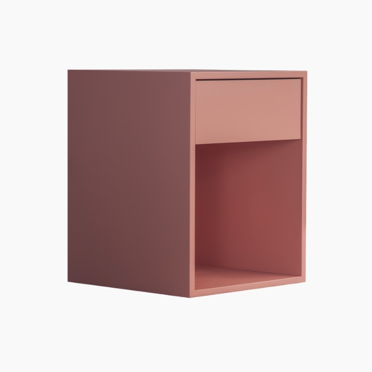 Cube Κομοδίνο Ροζ (40x40x50 εκ.)