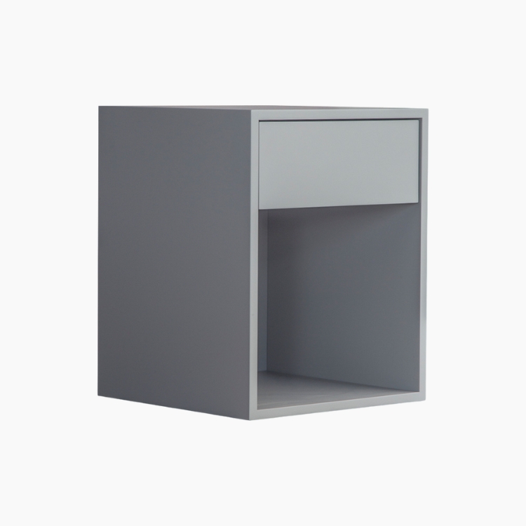 Cube Κομοδίνο Grey Γκρι (40x40x50 εκ.)