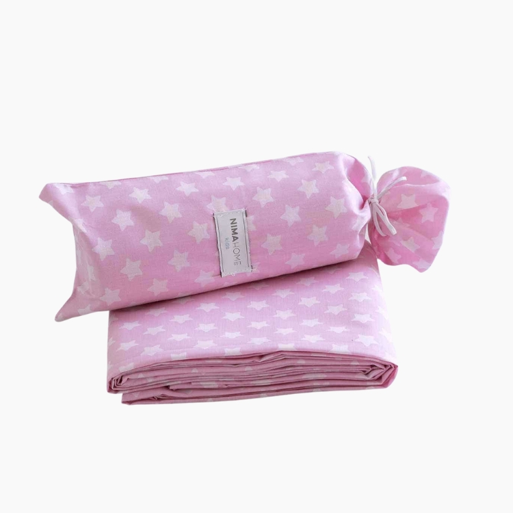 Σεντόνι Μονό Ροζ-Λευκά Αστεράκια  Nima Kids Astrid Pink(170x255)