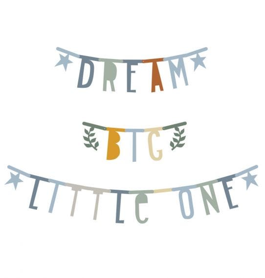 A little lovely company Διακοσμητικά γράμματα/σημαιάκια Naturals