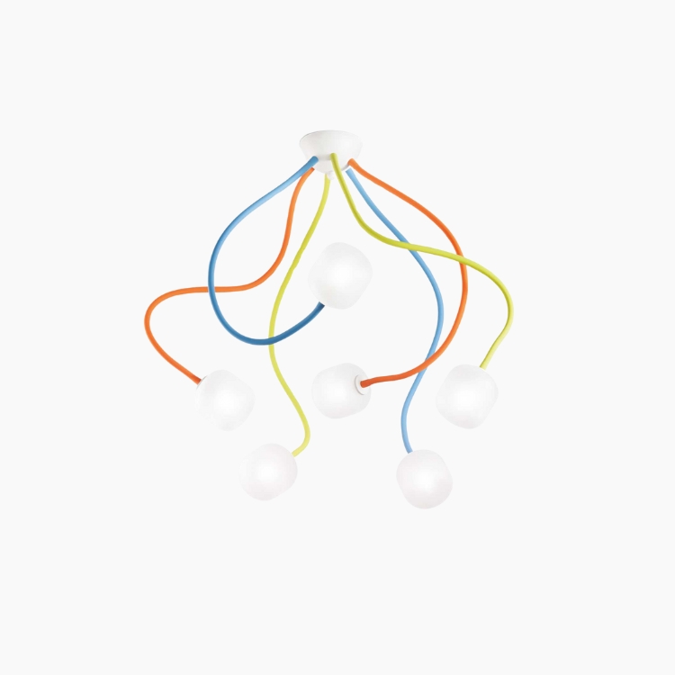 Octopus Φωτιστικό Οροφής 6φωτο Χρωματιστό (IL/OCTOPUS)