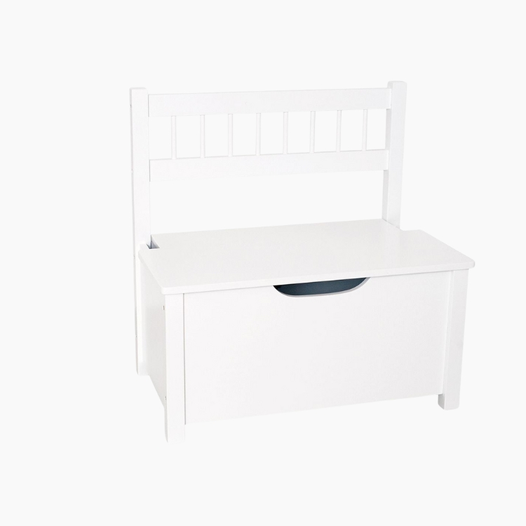 Jabadabado Ξύλινο παγκάκι Λευκό με αποθηκευτικό χώρο(46,5x33x55,5εκ.)