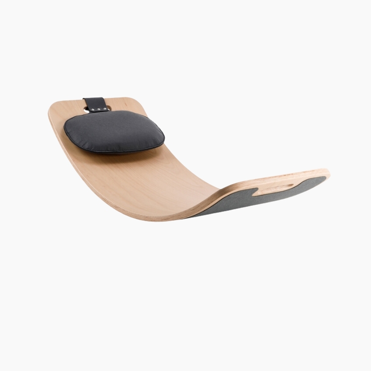 Curve Lab Perfect Arc Felt Ξύλινη σανίδα ισορροπίας με τσόχα Γκρι & Μαξιλαράκι