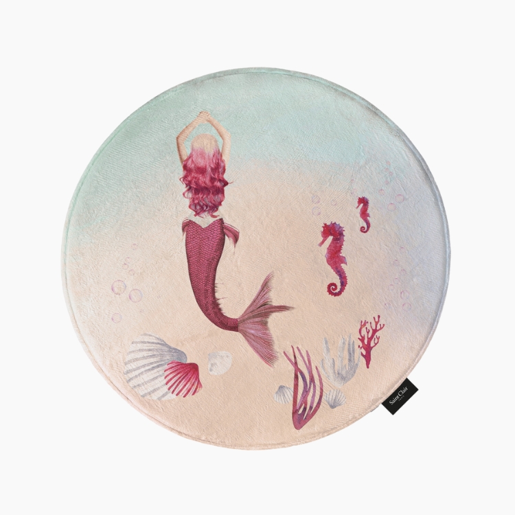 Saint Clair Στρογγυλό Χαλί Softy Mermaid Γοργόνα 100cm