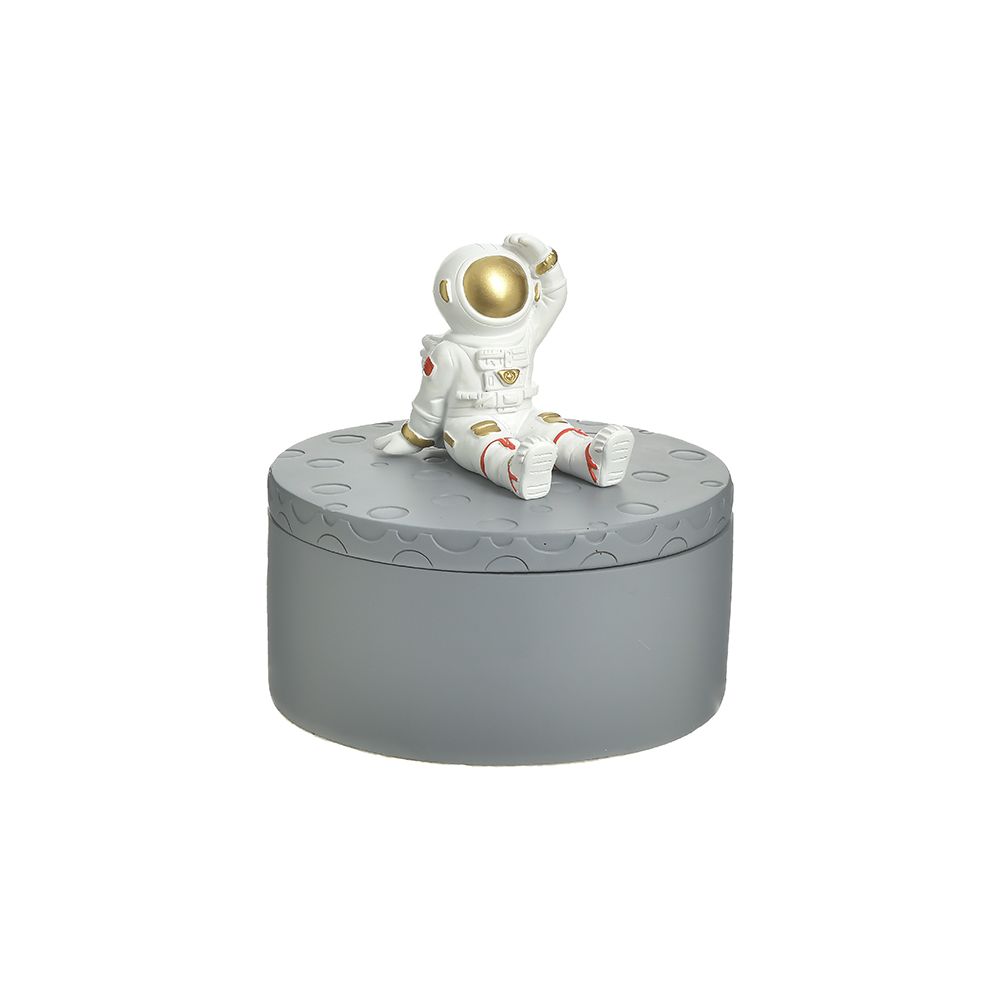 ΔΟΧΕΙΟ ΜΕ ΚΑΠΑΚΙ ΑΣΤΡΟΝΑΥΤΗΣ RESIN ΓΚΡΙ Φ20Χ19