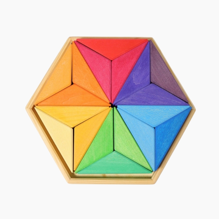 Grimm's Large Complementary Color Star - Σετ Δόμησης Αστέρι Συμπληρωματικά Χρώματα Μεγάλο (Ξύλινο)