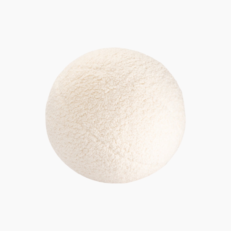 Wigiwama Cream White Ball Μαξιλάρι Μπάλα Μπουκλέ Κρεμ