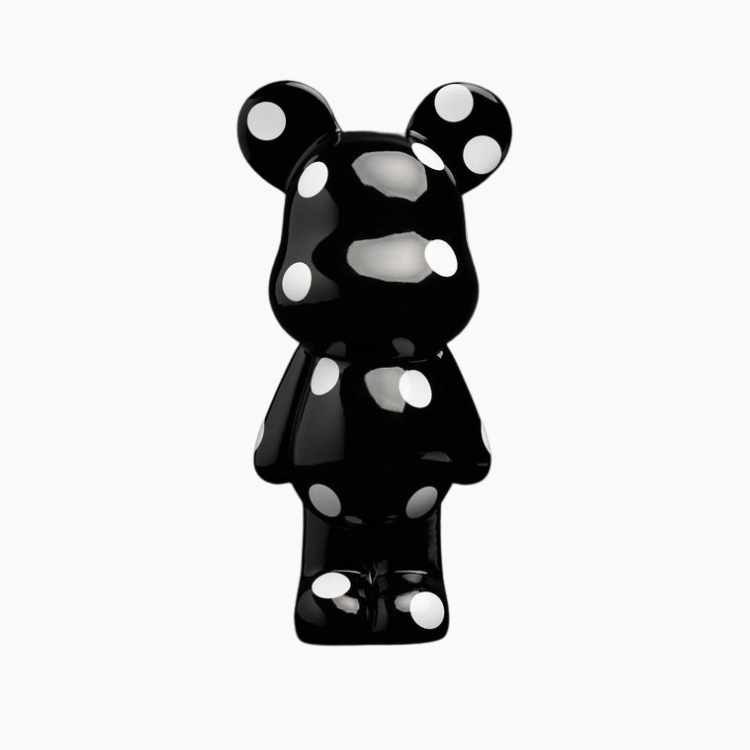 Blogo Design Κουμπαράς Teddy - Μαύρος Πουά Λευκο