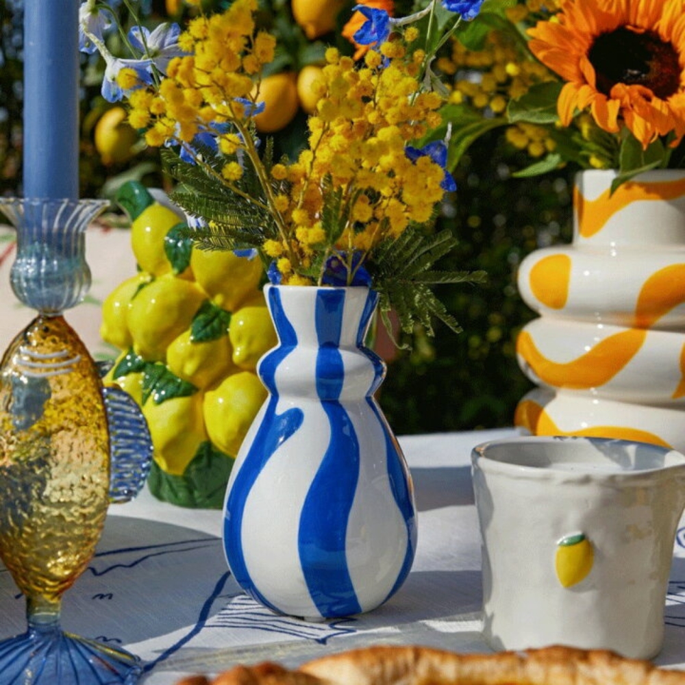 Que Rico Βάζο Carolina - Bold & Blue
