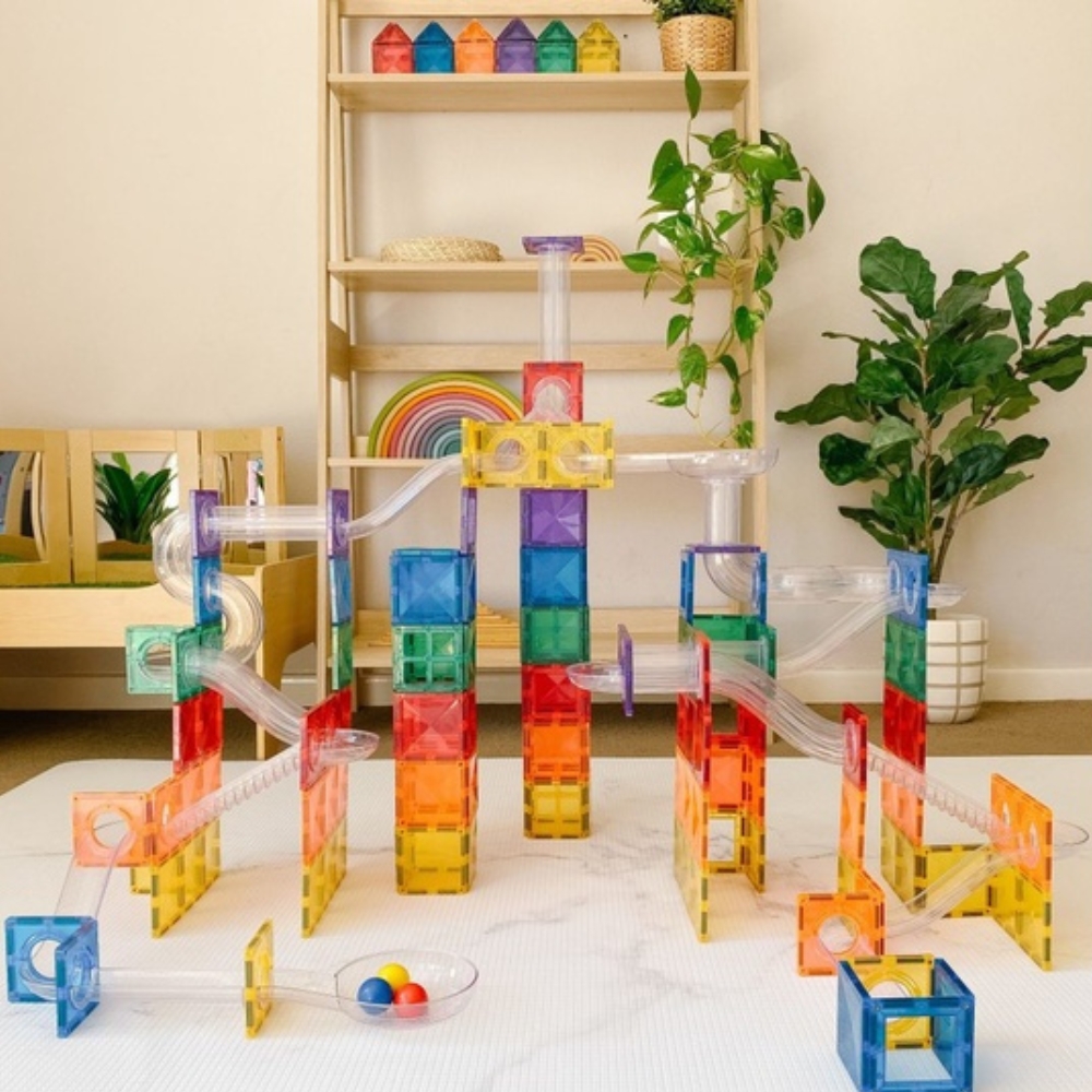 Connetix Μανγητικό Παιχνίδι Rainbow Ball Run Pack - 92 τμχ