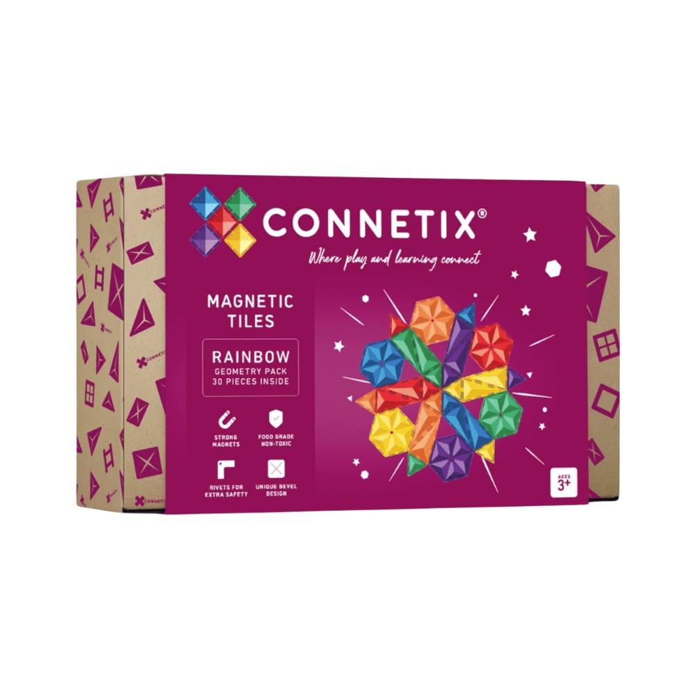 Connetix Μαγνητικό Παιχνίδι Rainbow Geometry Pack - 30 Τμχ